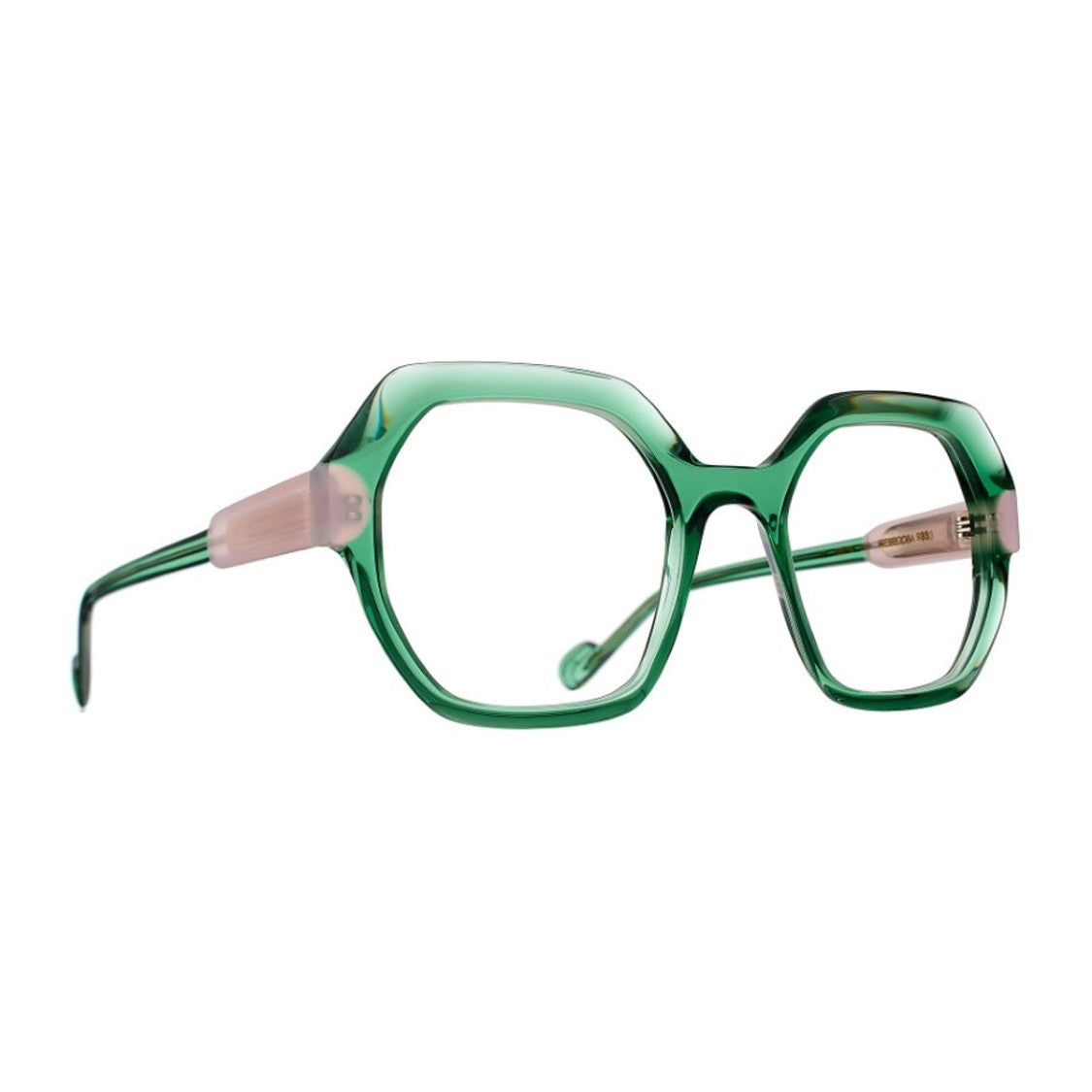 Deflomas Eyewear Havana Rebecca Acetate Hexagonal Sunglasses