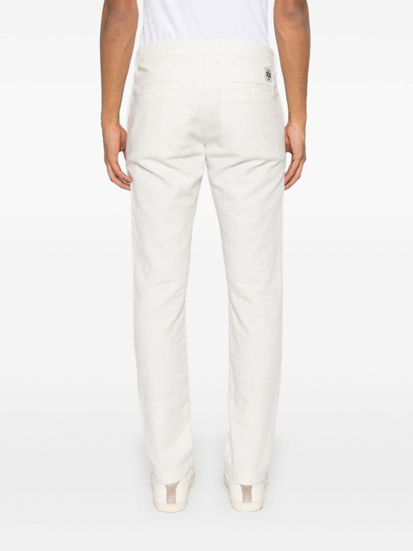 Jacob Cohen White Jeans With Concealed Fly And Versatile Pockets