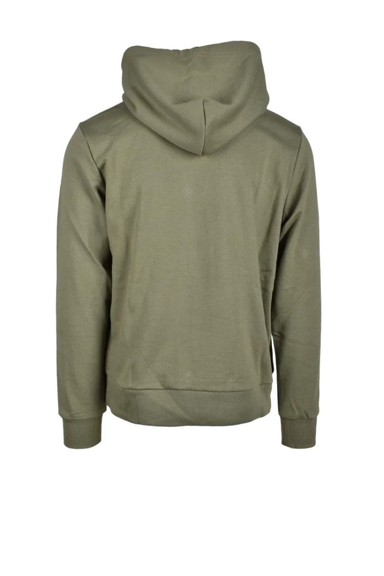 Diesel Green Hooded Cotton-Blend Sweatshirt