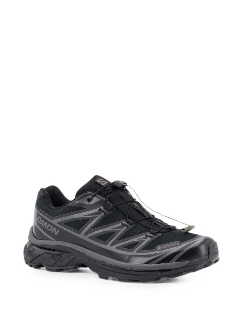 Salomon Low-Profile Black Sneakers With Geometric Accents
