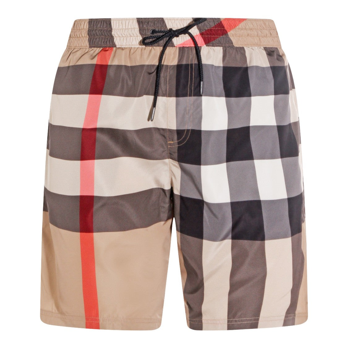 Burberry Beige Signature Pattern Swim Shorts
