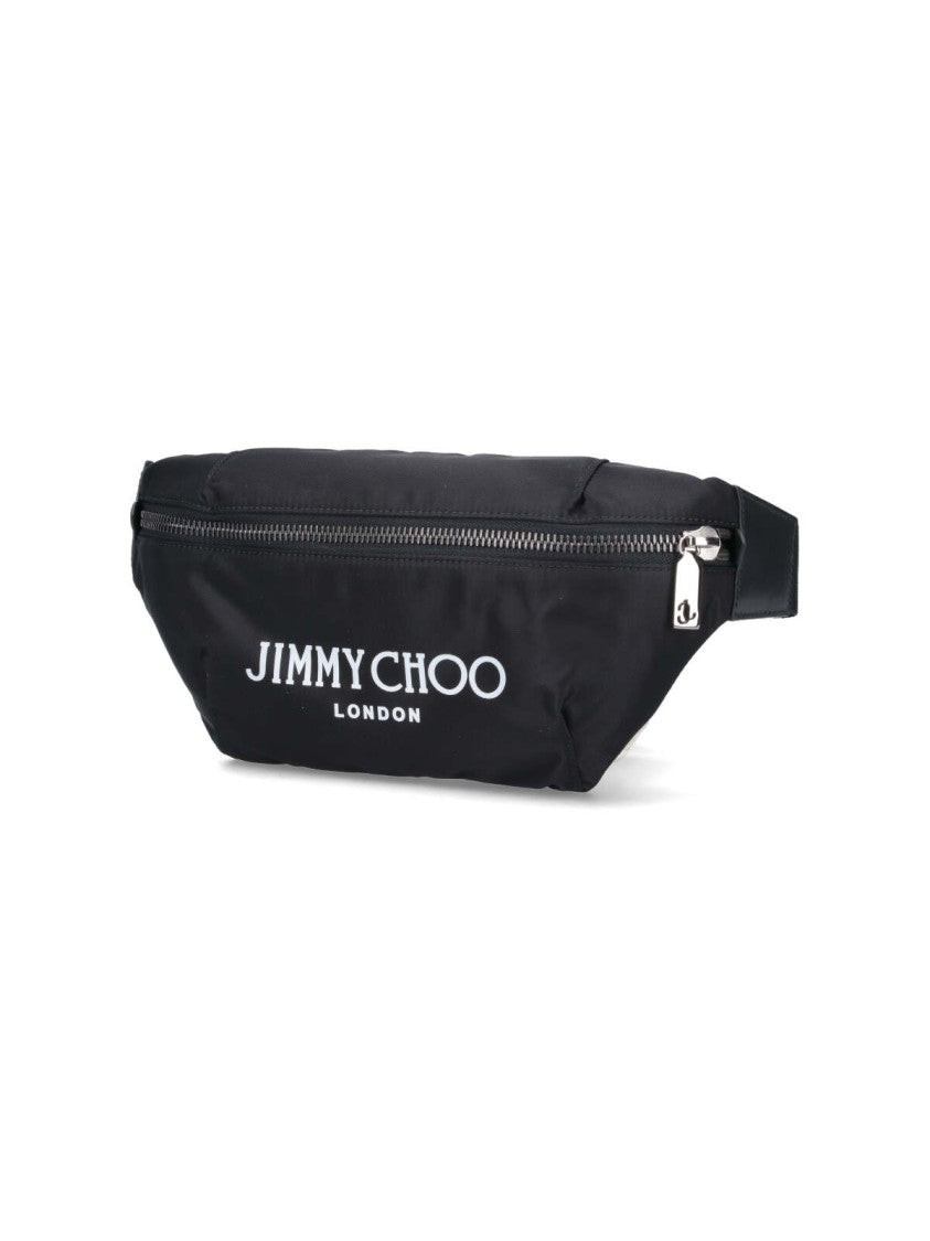 Jimmy Choo "Finsley" Black Nylon Belt Bag