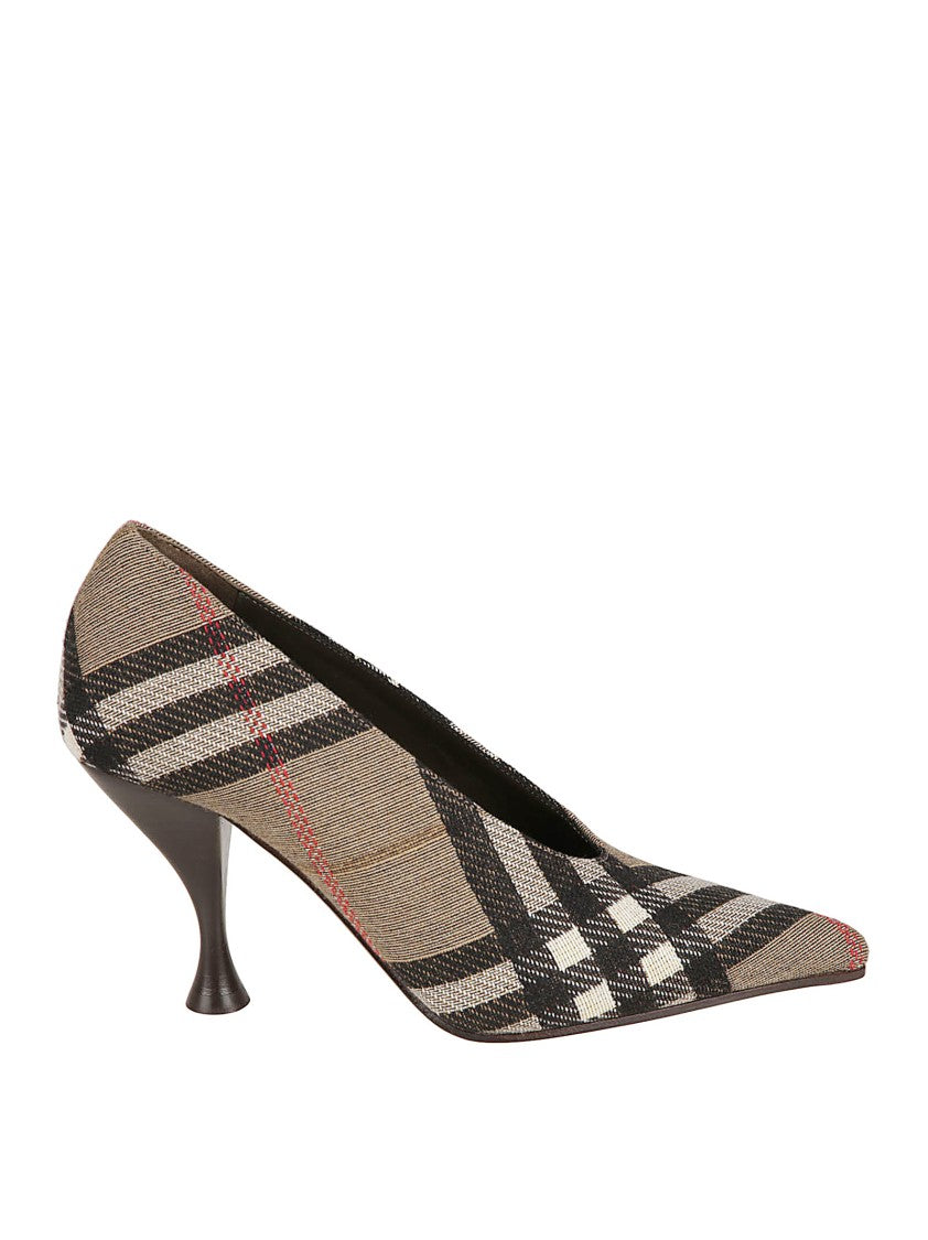 Burberry Pointed-Toe Pump With Distinctive Check Pattern