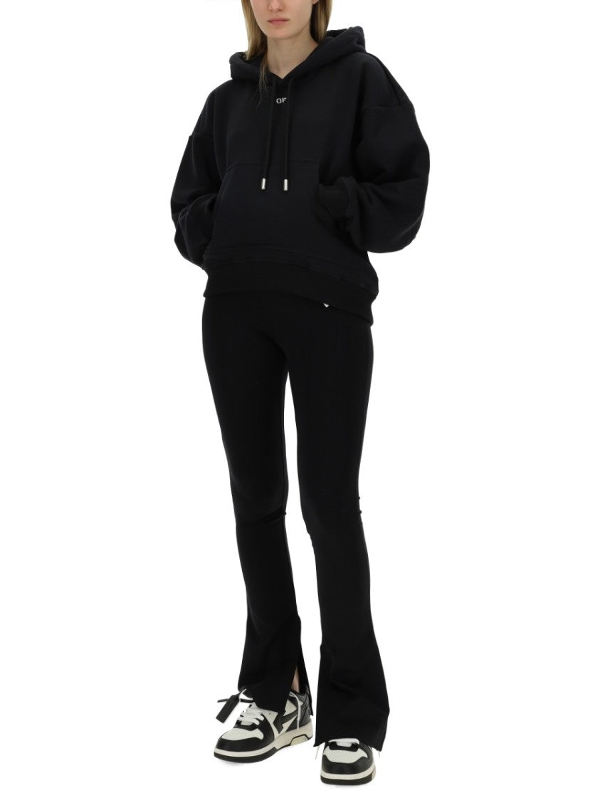 Off-White Black Oversized Hooded Sweatshirt