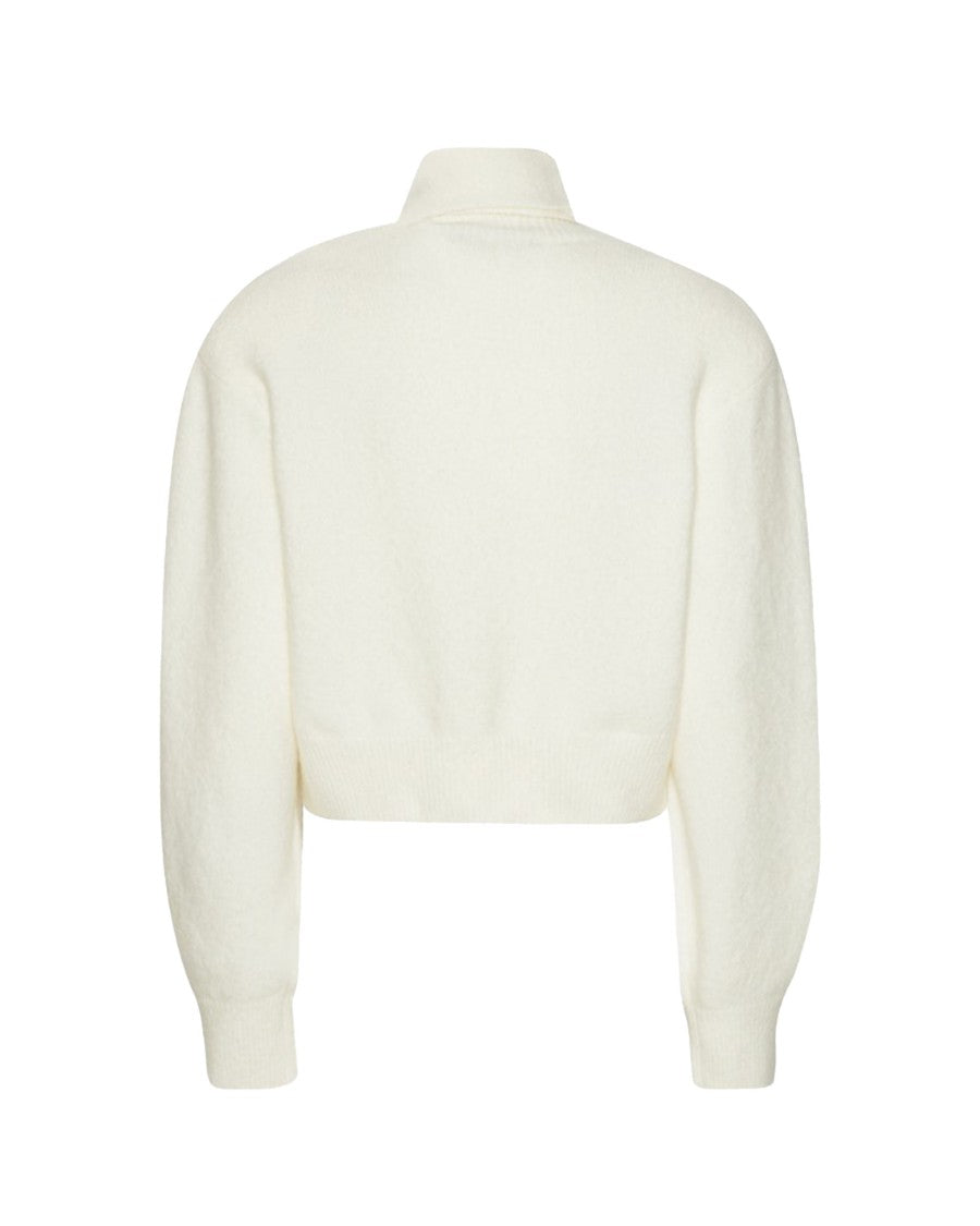 Rotate White Knit Scarf Cardigan