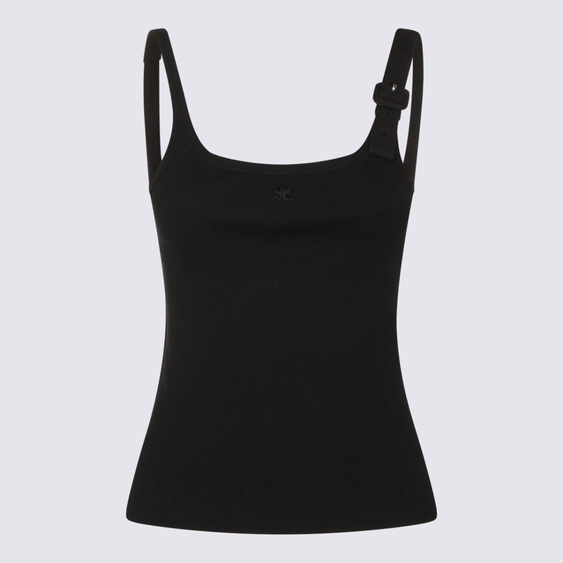 Courrèges Black Cotton Top