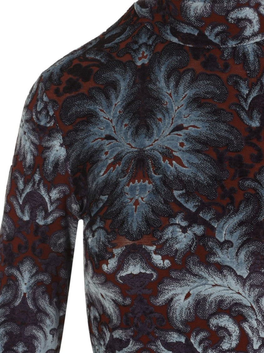 Etro Fitted Midi Dress With Swirling Pattern