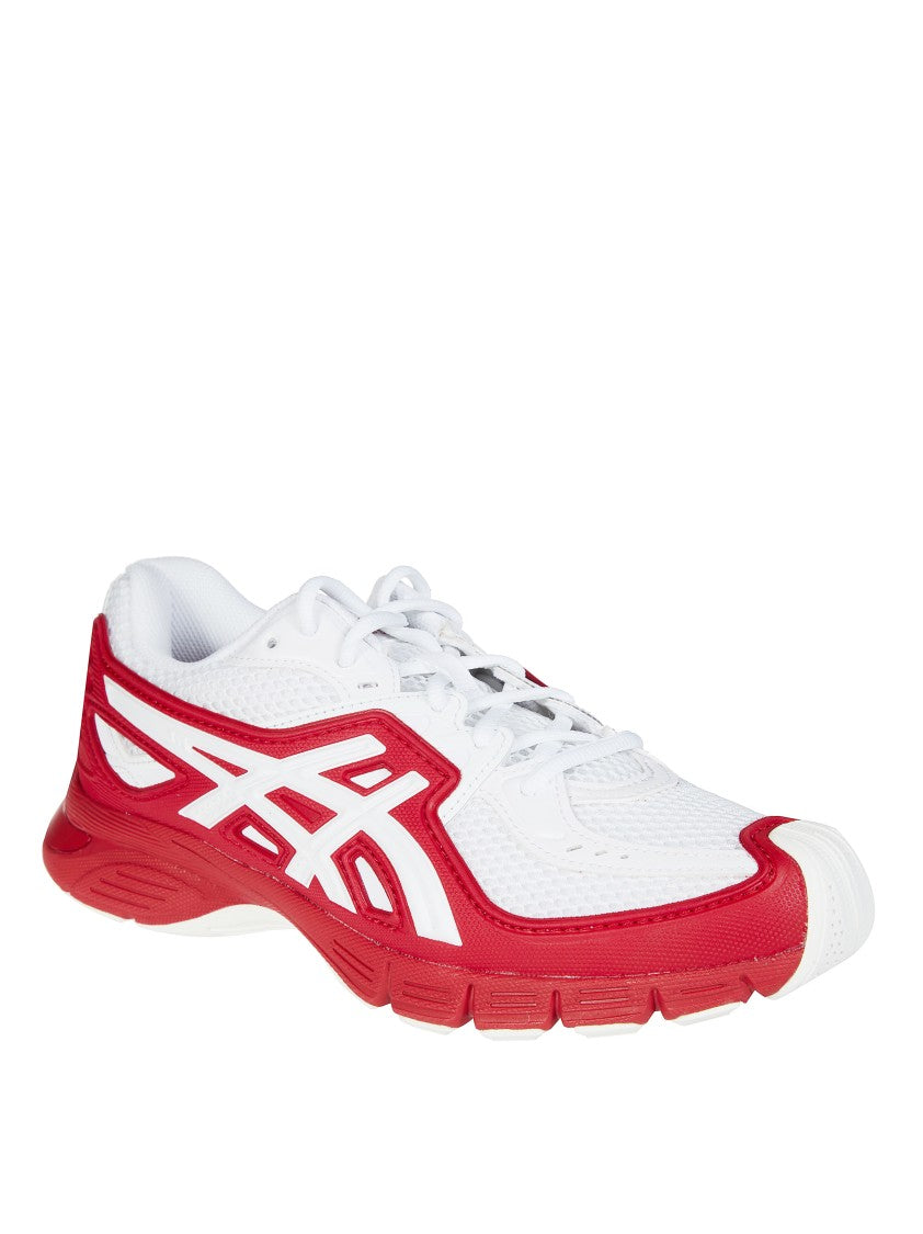 Comme Des Garçons White Mesh Red Overlays Sneakers