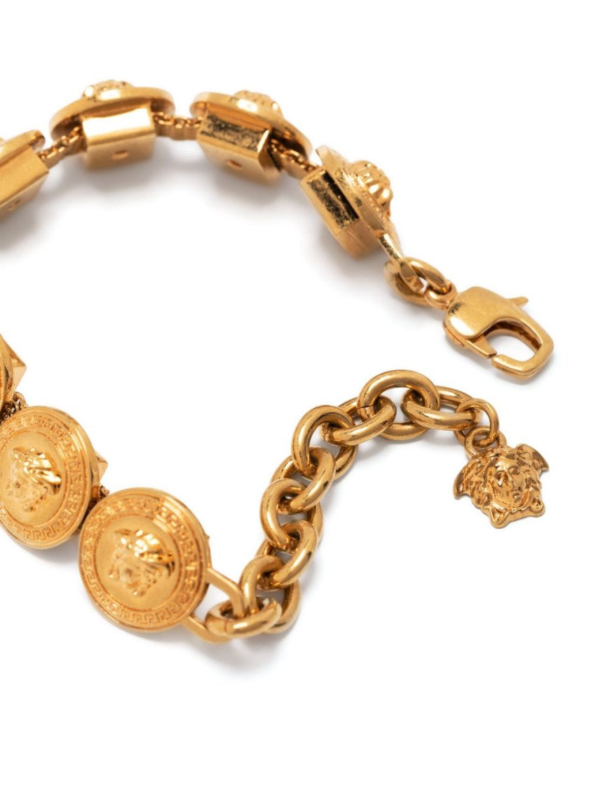 Versace Golden Medusa Head Cable-Link Charm Bracelet