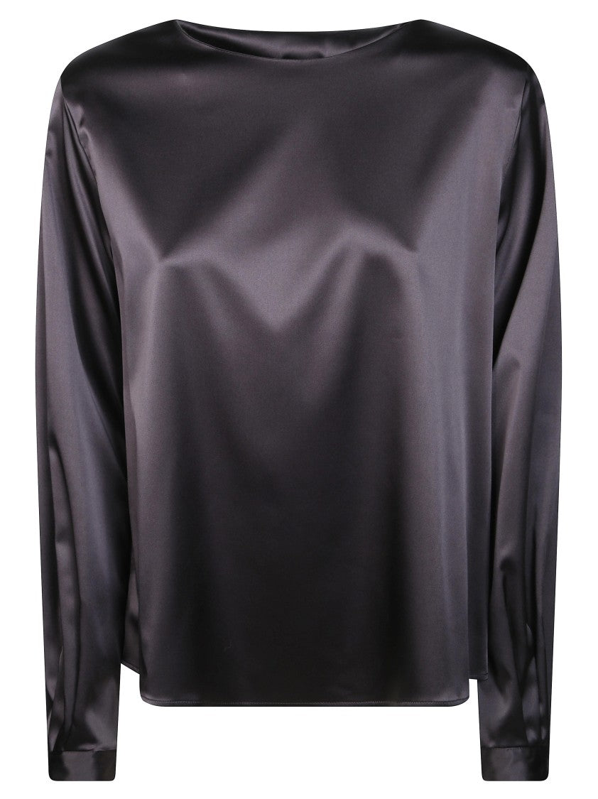 Friedman Black Camicia Tea Ml Unito Stretch Long-Sleeve Blouse