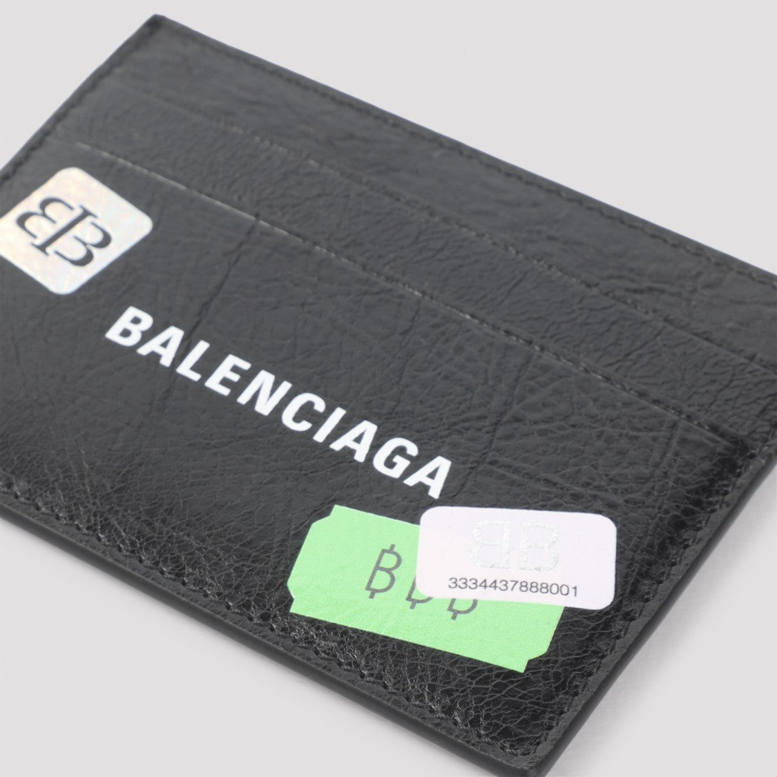 Balenciaga Textured Leather Wallet With Bold Logo