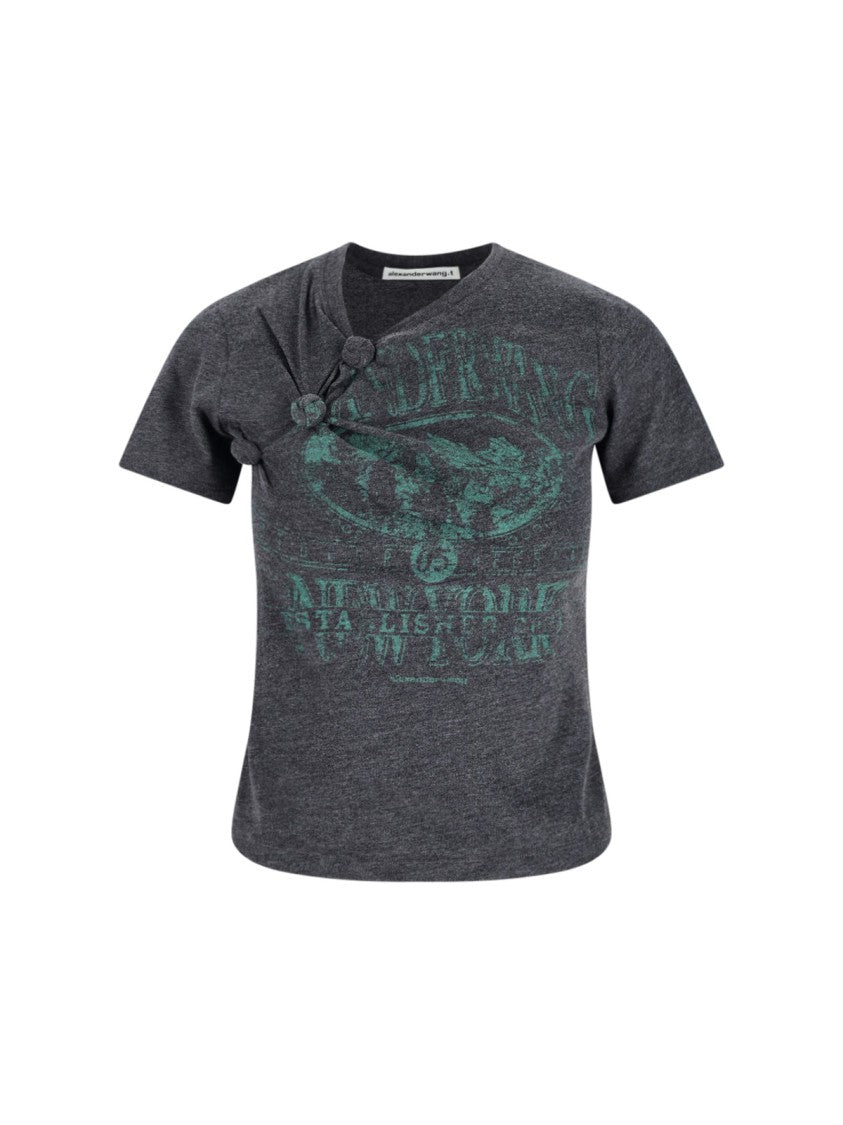 Alexander Wang "Black Burnout" T-Shirt – Grey