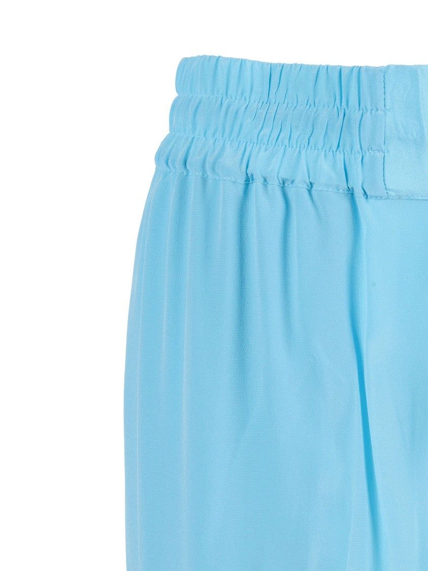 Ermanno Scervino Wide Leg Silk Straight-Leg Pants