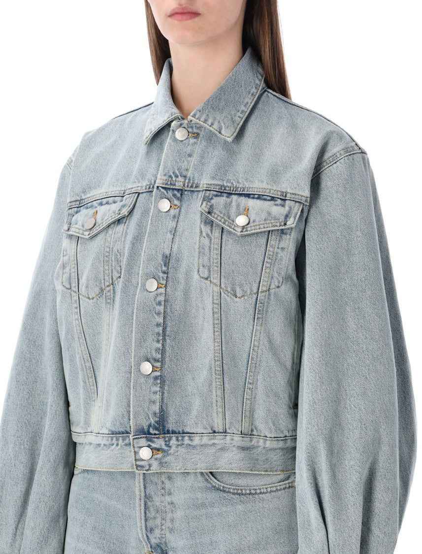 Haikure Simon Cropped Washed Denim Jacket