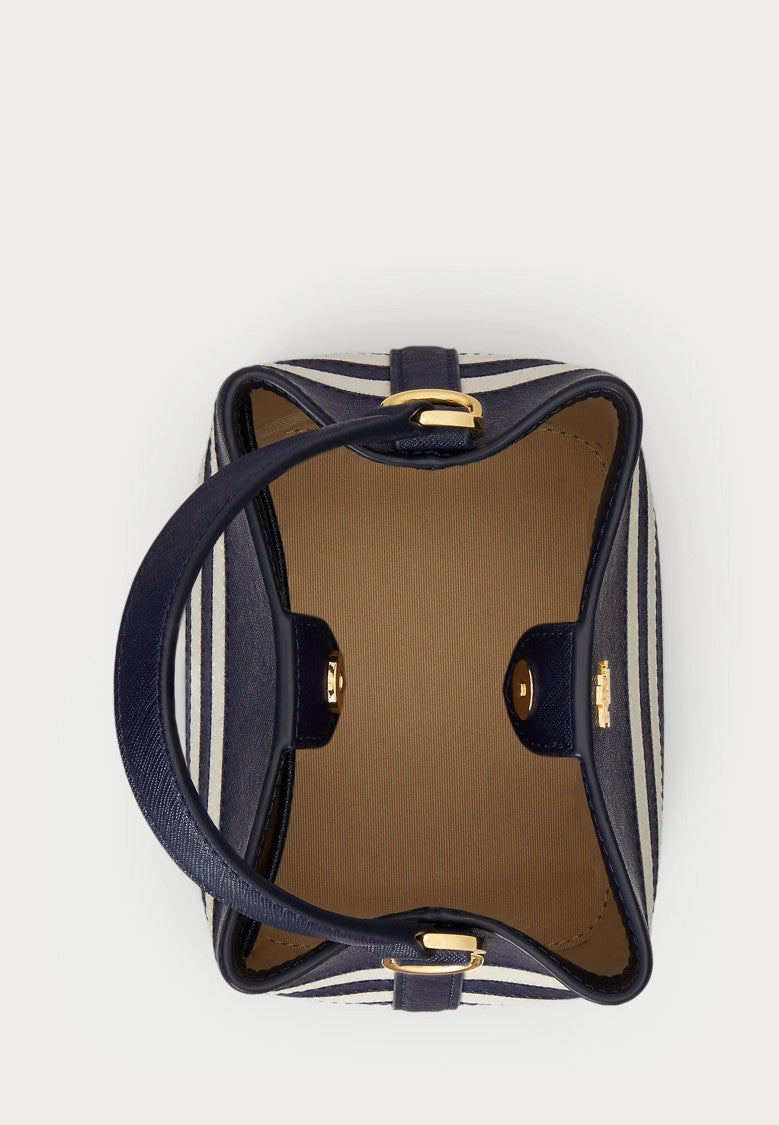 Lauren Ralph Lauren Navy Blue Reese Small Silk Bag