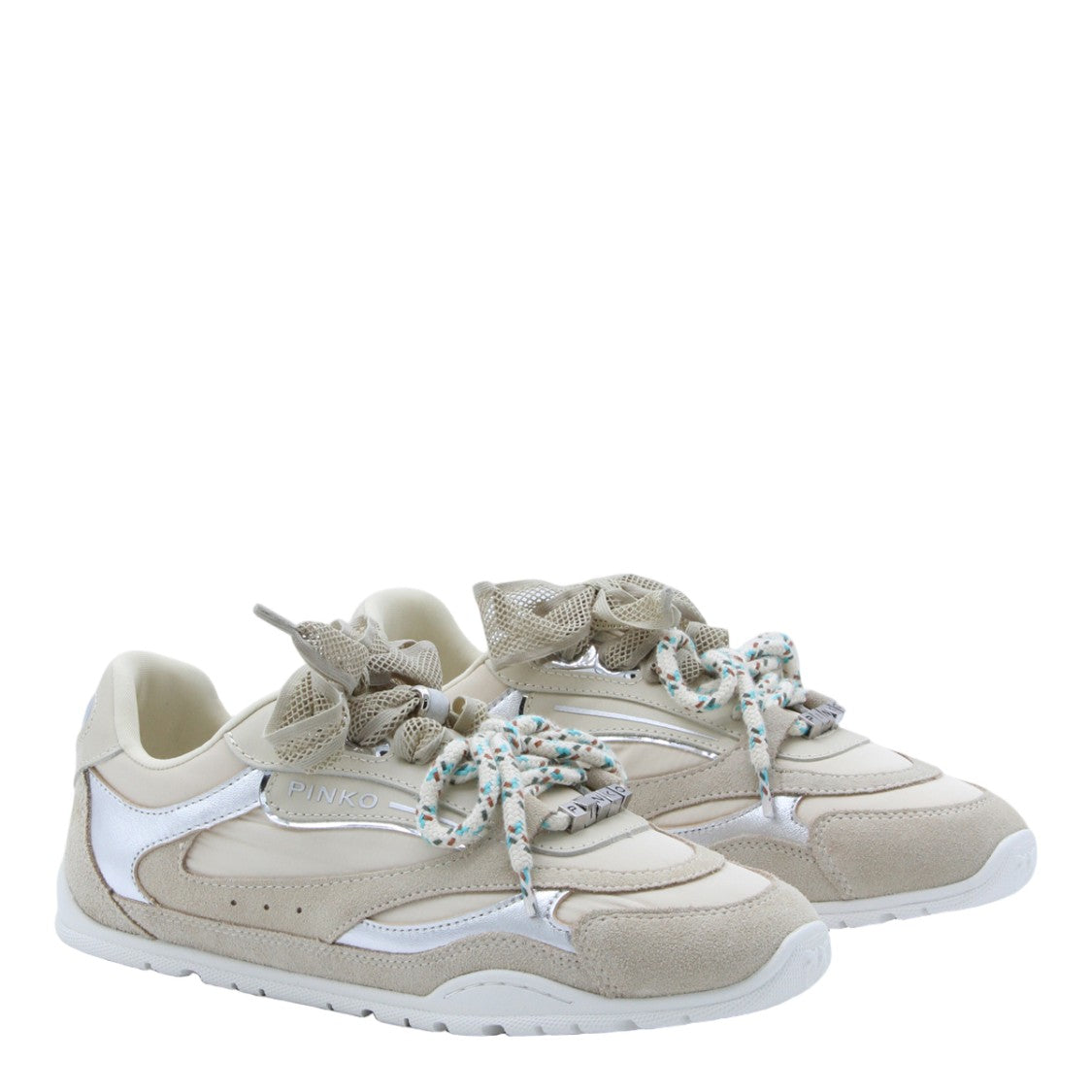 Pinko Sporty Sneakers With Suede And Smooth Textures