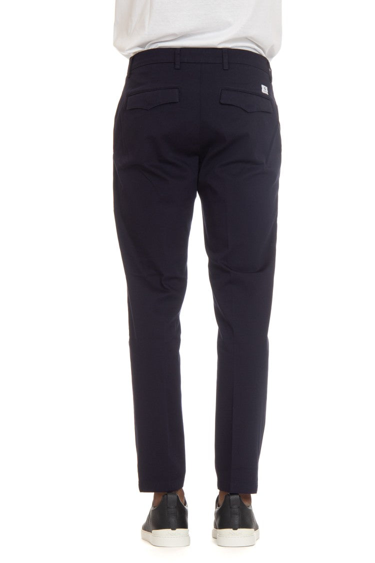 Department 5 Deep Ocean Blue Prince Stretch Cotton Chino Trousers