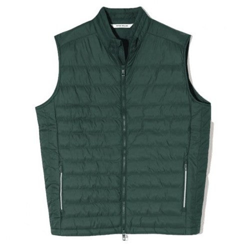 Peter Millar Quilted Sleeveless Vest With High Collar And Zippered Pockets