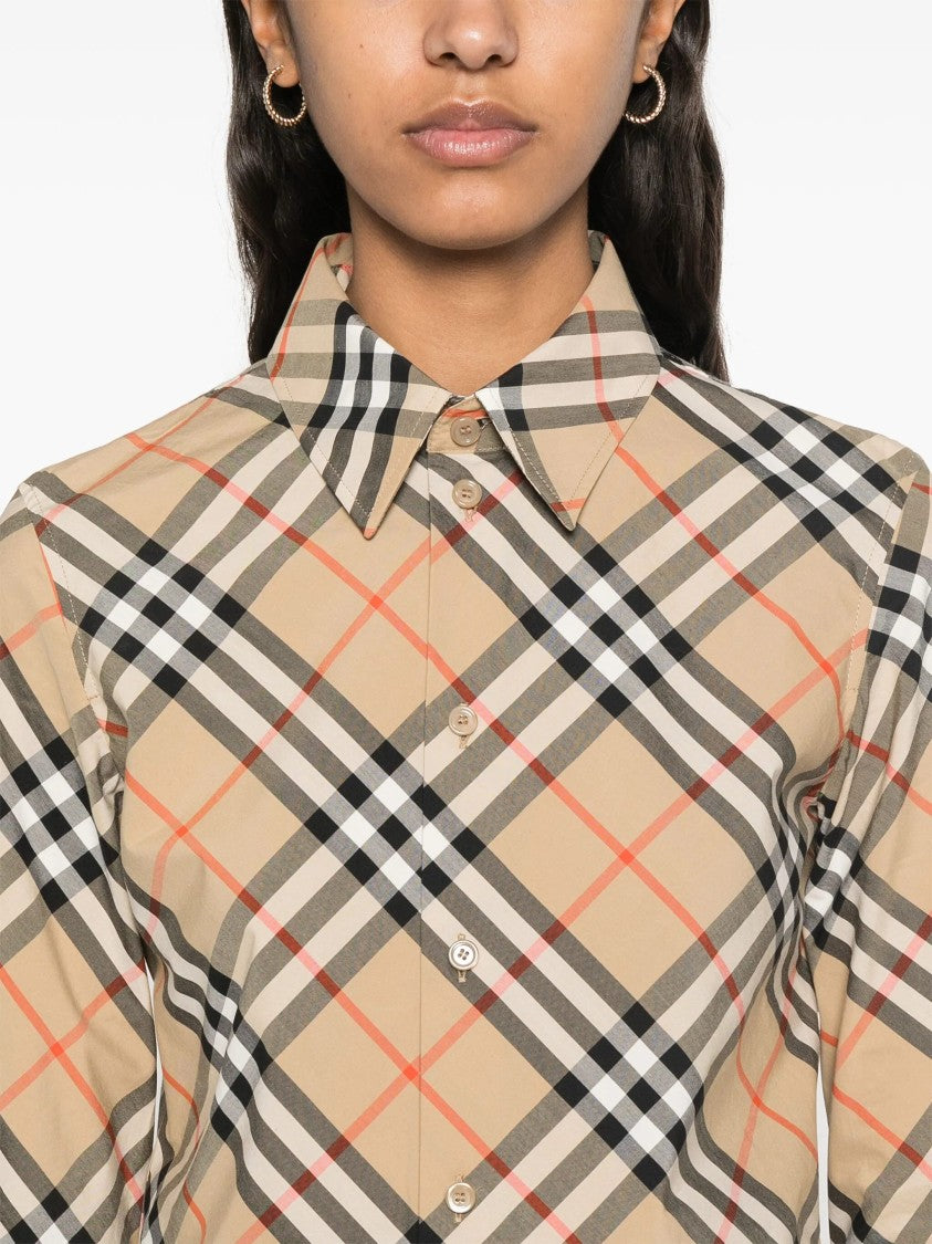 Burberry Beige Vintage Check Organic Cotton Shirt