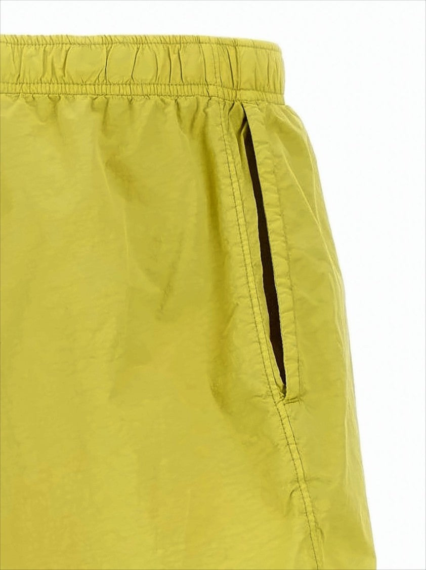 C.P. Company Relaxed Fit Yellow Shorts With Patch Pocket