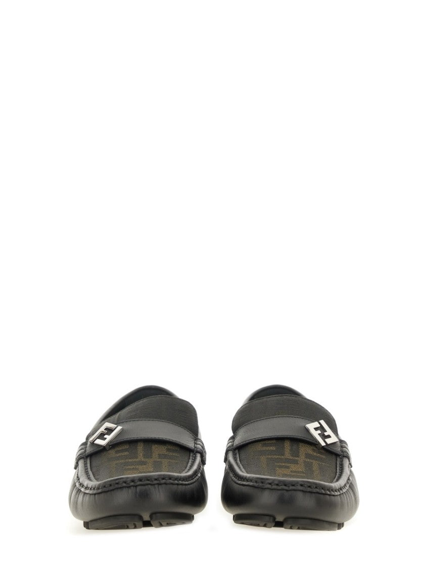 Fendi Ff Squared Driver Monogram Loafers