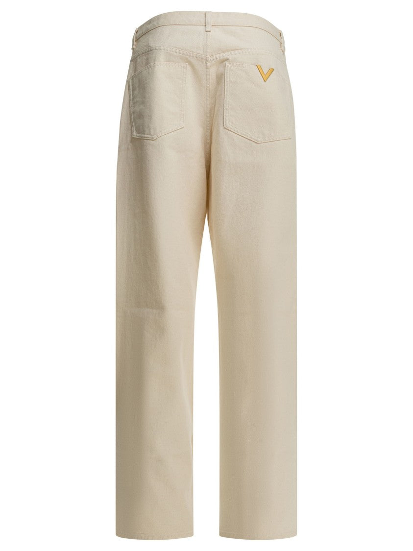 Valentino Classic Straight-Leg Jeans With High Waist And Minimalist Design