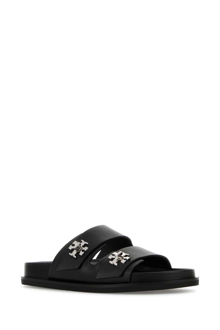 Tory Burch Black Leather Slippers