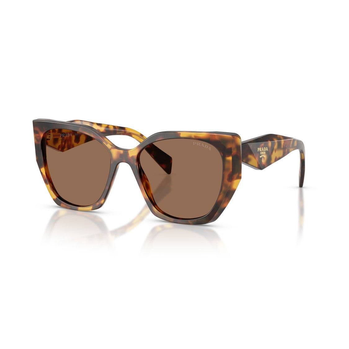 Prada 0Pr 19Zs Oversized Square Tortoiseshell Sunglasses