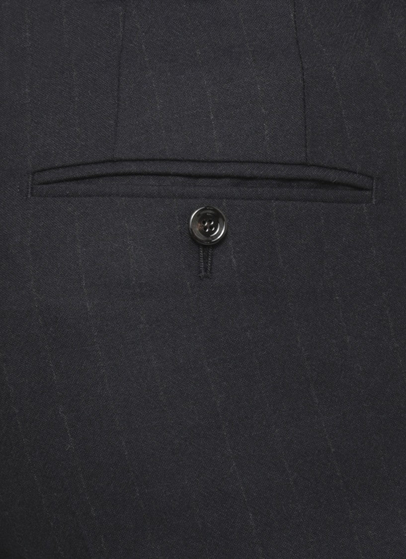 Lardini Blue Pinstriped Tailored Wool Suit