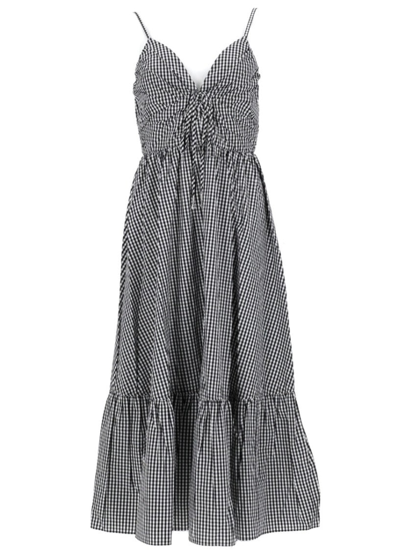 Michael Michael Kors Sweetheart Neck Small Checkered Dress