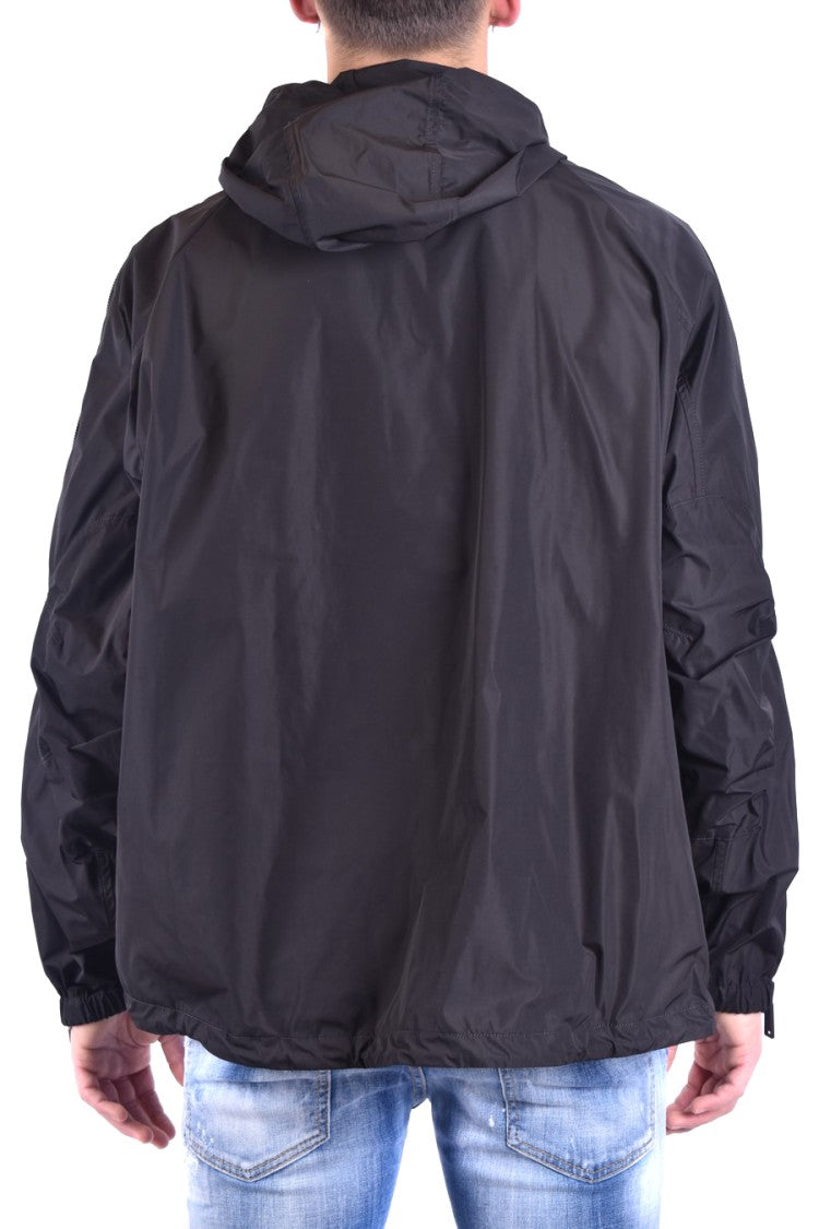 Dsquared2 Sleek Black Polyester Jacket With Branded Lining