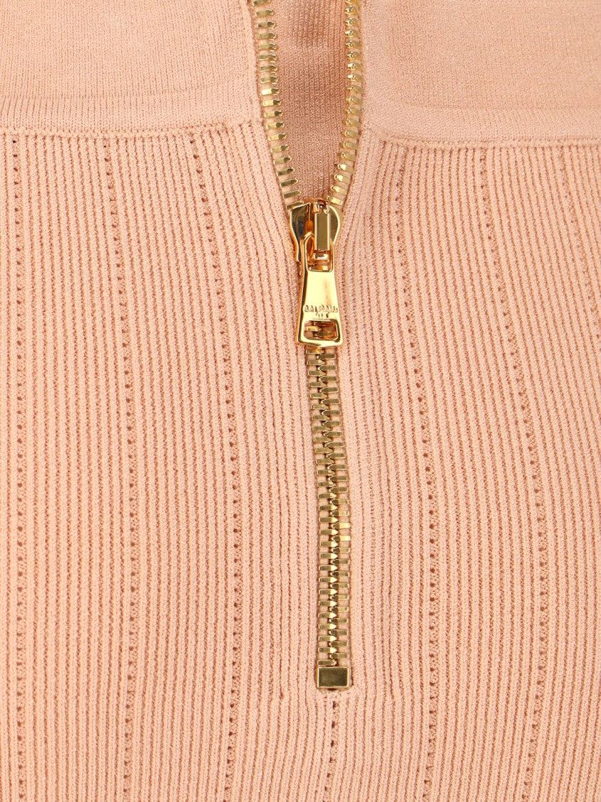 Balmain Knitted Mini Skirt Pink