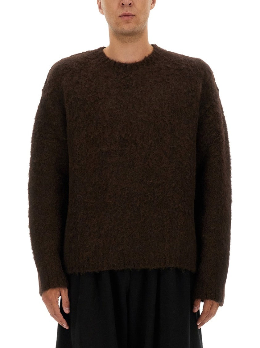 Uma Wang Boxy Brown Alpaca Blend Sweater