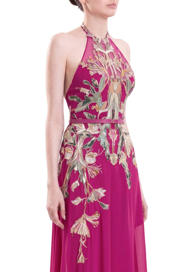 Saiid Kobeisy Embroidered Georgette Dress