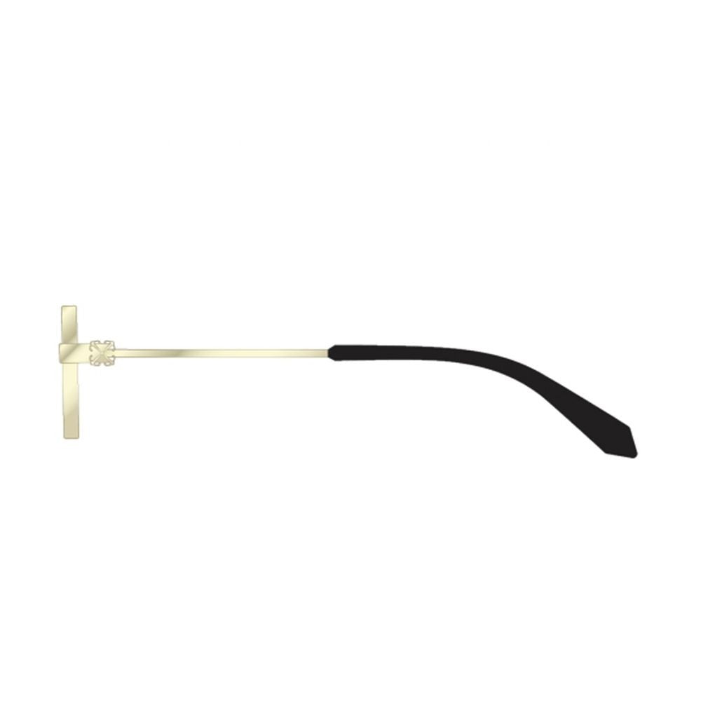 Off-White Oeri14j Loa Ultra-Thin Gold-Tone Rectangular Frame Sunglasses