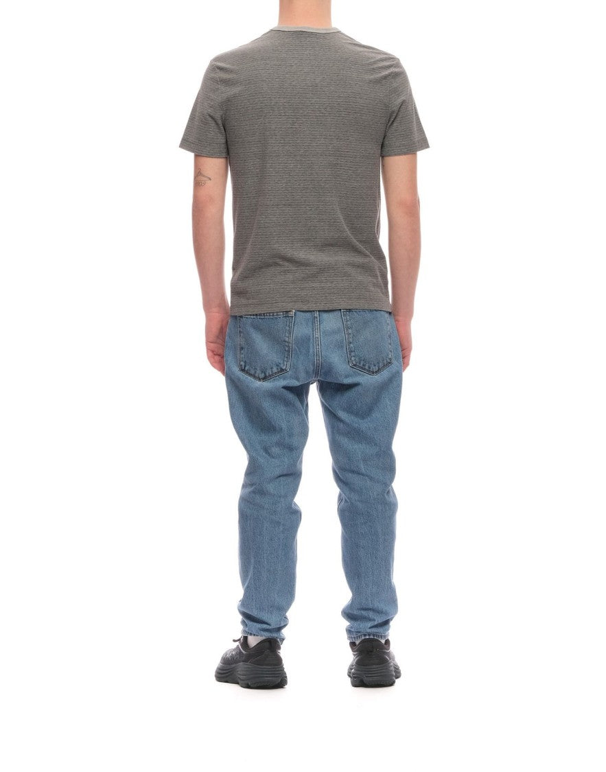 James Perse Grey Mrms3170 Pvrp Short-Sleeve Crew Neck Cotton-Blend T-Shirt