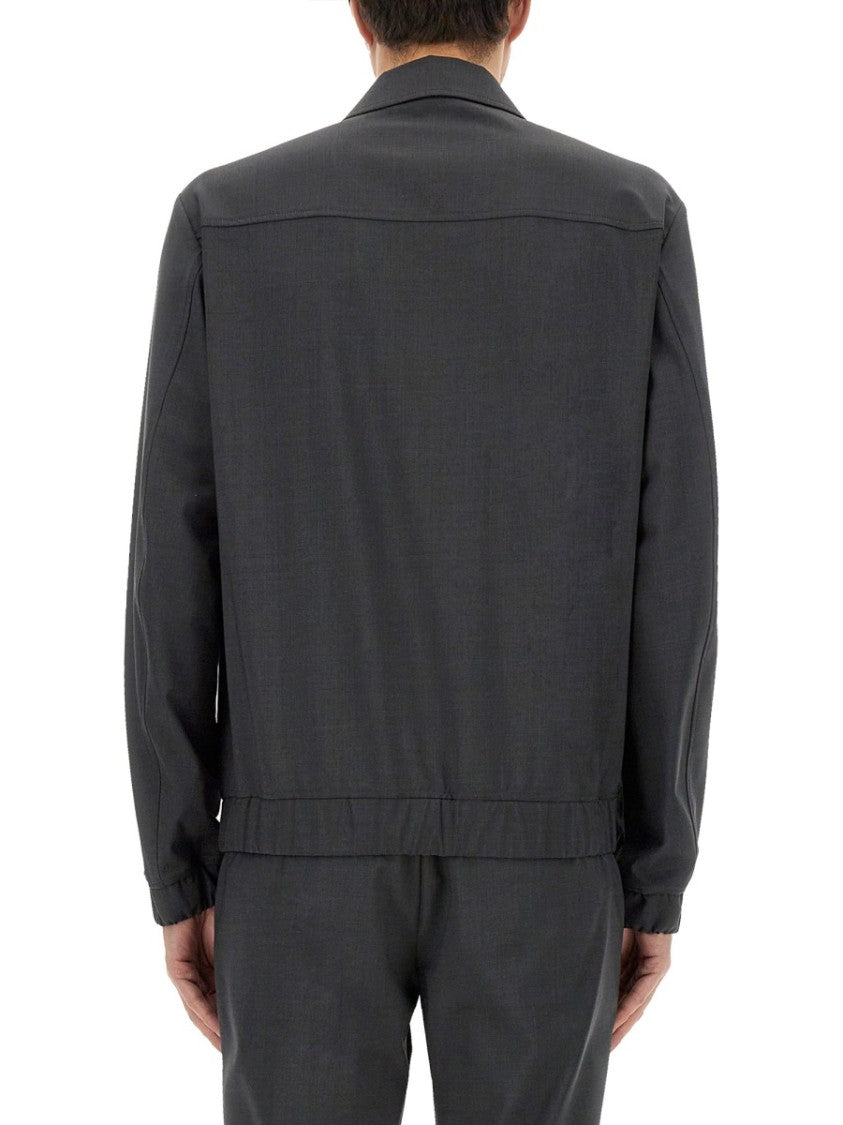 Dolce & Gabbana Wool Canvas Jacket With Plaque