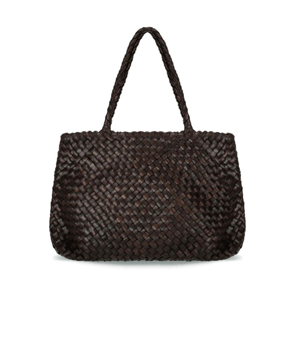 Dragon Diffusion Vintage Mesh Dark Brown Shoulder Bag