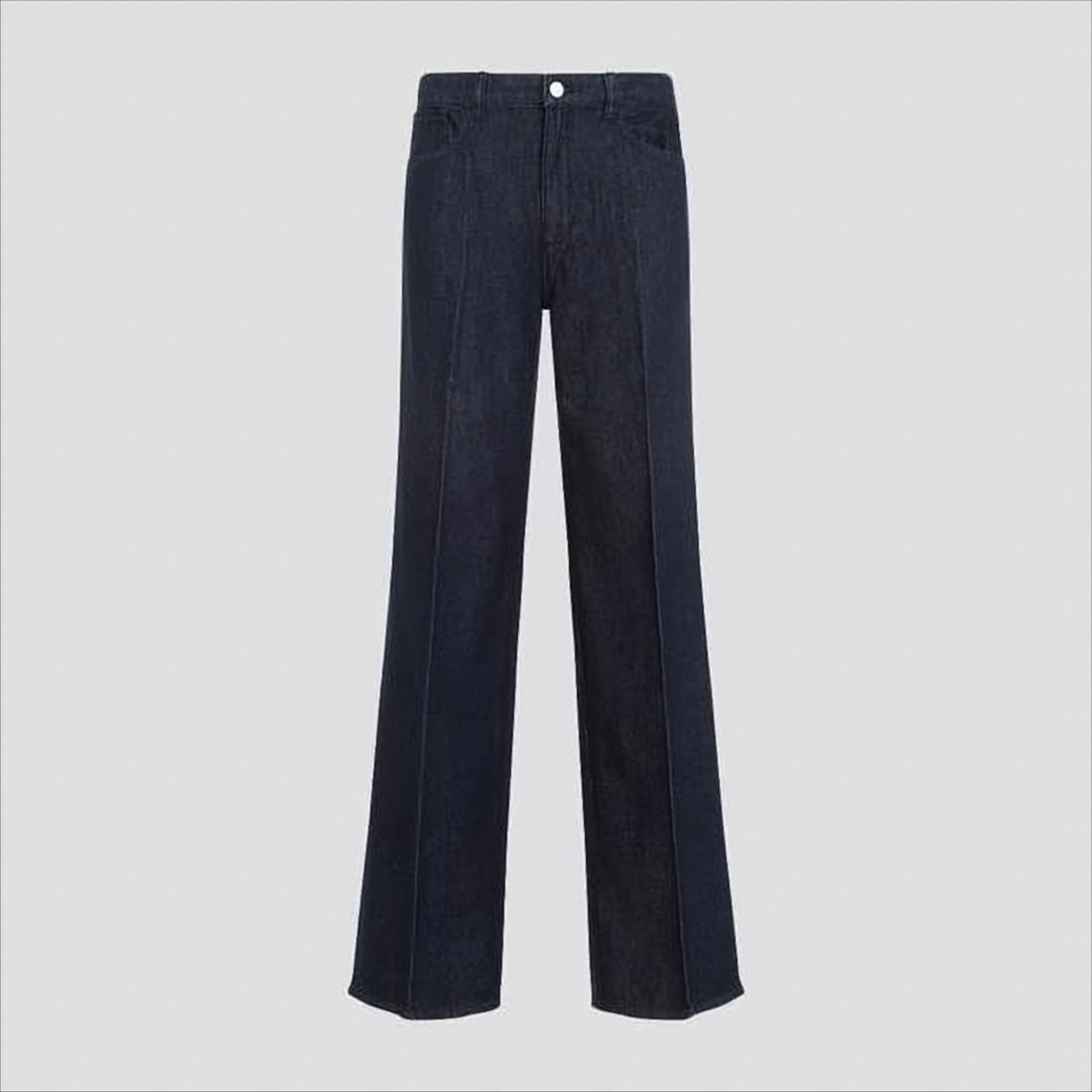 Theory Dark Indigo Denim Pants With High Waist And Flared Leg