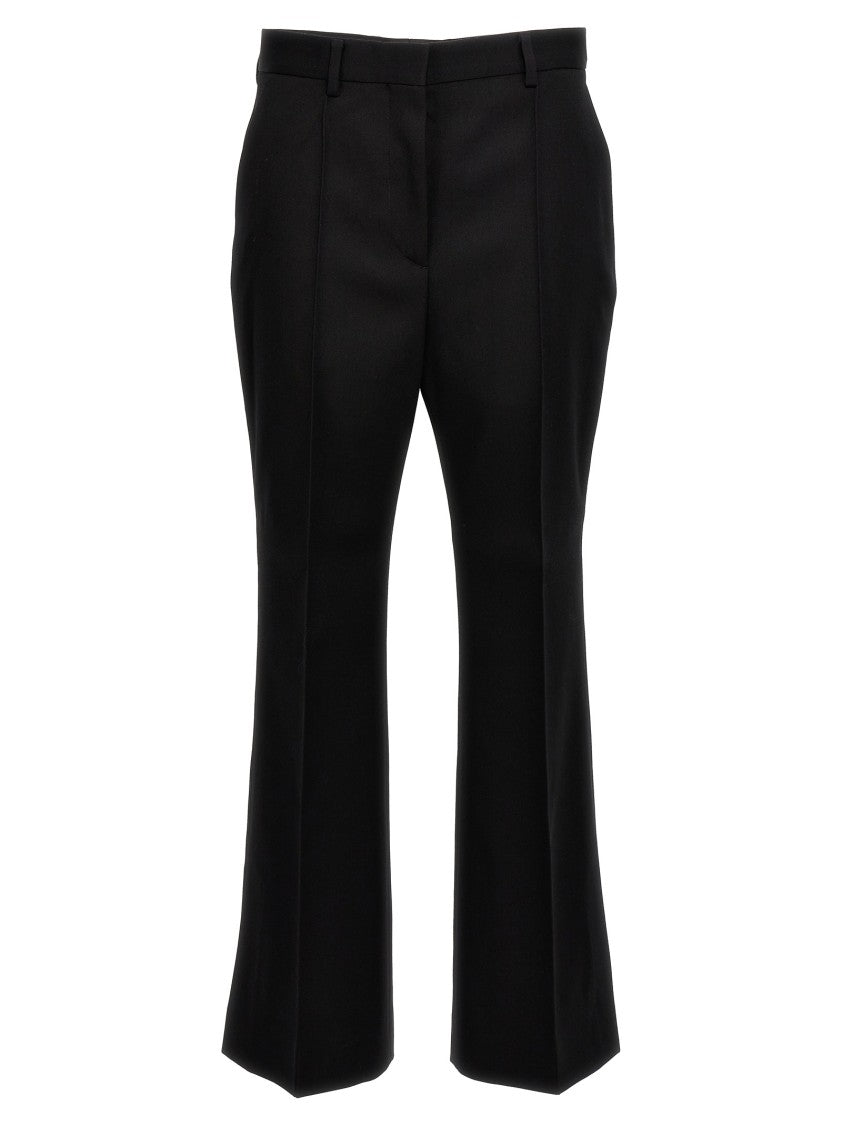 Lanvin Flare Wool Pants With Central Pleat