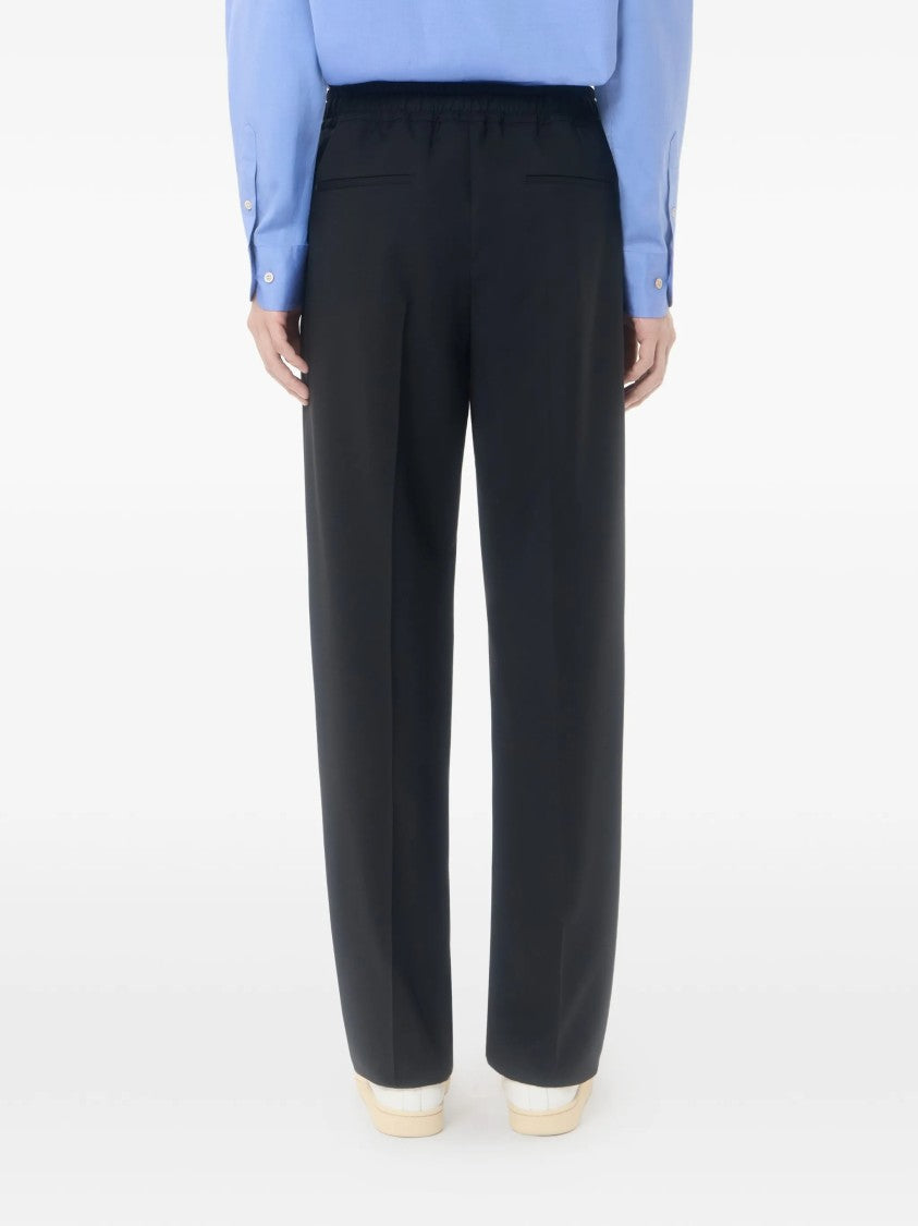 Valentino Pantalone Ricamo V Logo Mohair Trousers