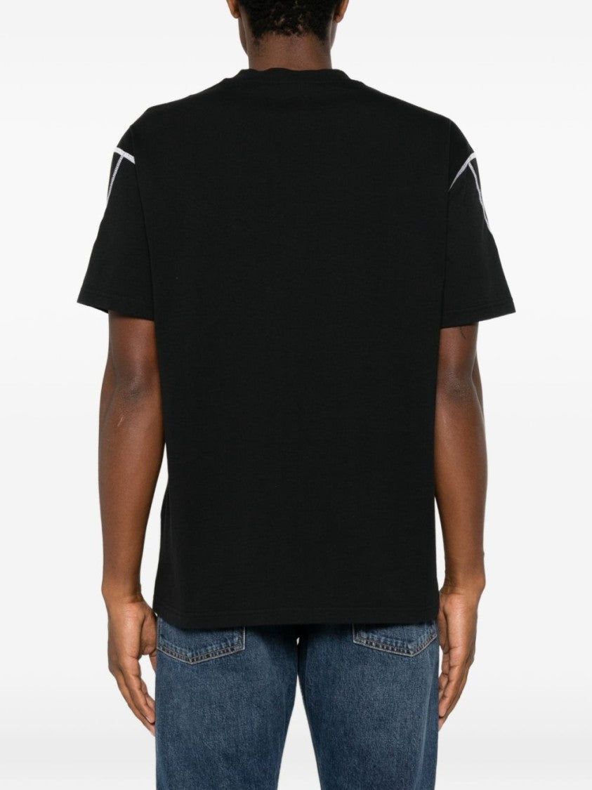 Givenchy Black Contrast Stitching Short-Sleeve T-Shirt