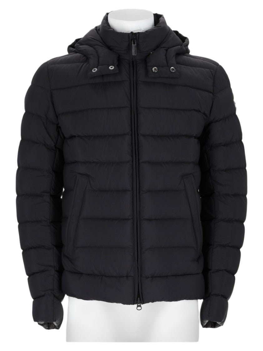 Colmar Originals Black Quilted Hooded Fitted Padded Jacket