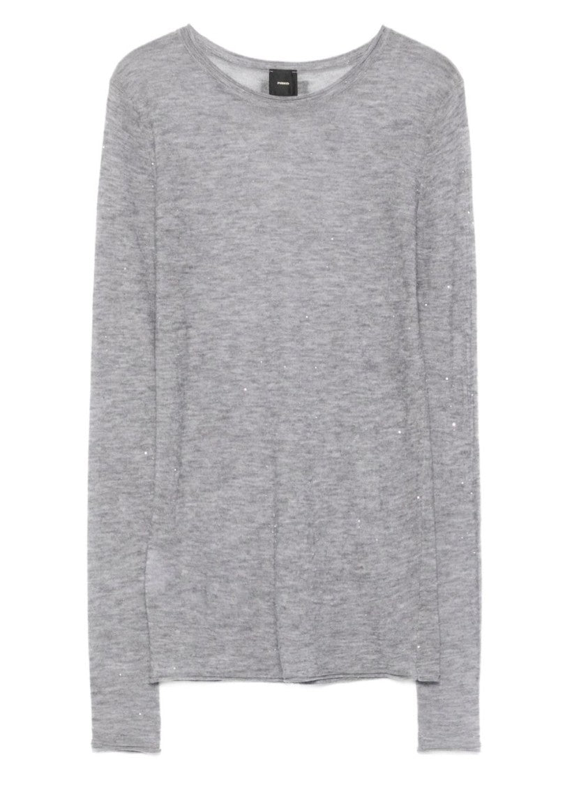 Pinko Lightweight Semi-Sheer Gray Sweater