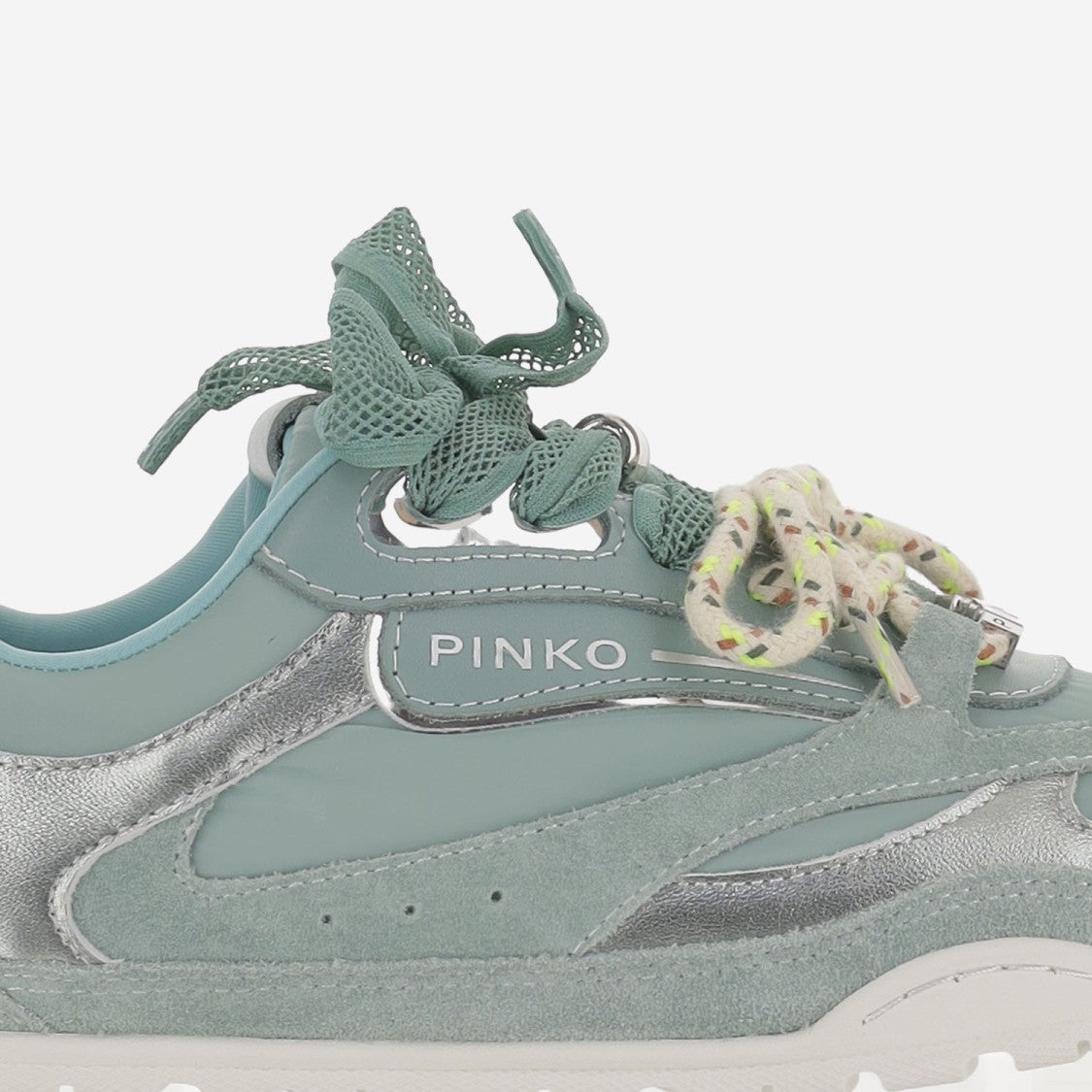 Pinko Structured Two-Tone Sneakers With Contrasting Details
