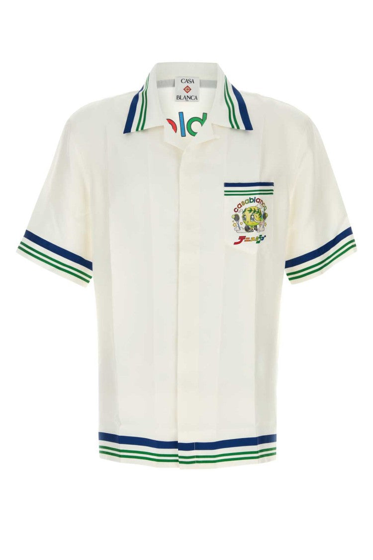 Casablanca White Satin Shirt