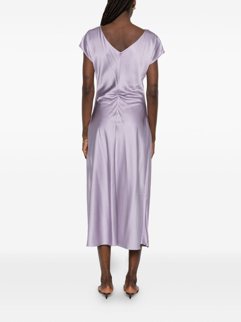 Liu Jo Purple Draped Cowl Neck Day Dress