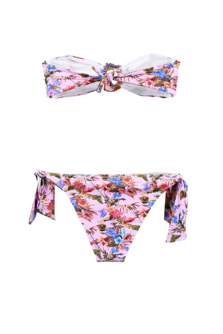 Anjuna Vibrant Floral Bandeau Two-Piece Anjuna Swimsuit