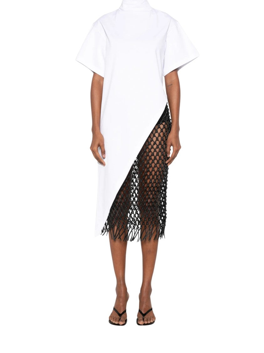 Alaïa White Cotton Asymmetric Top
