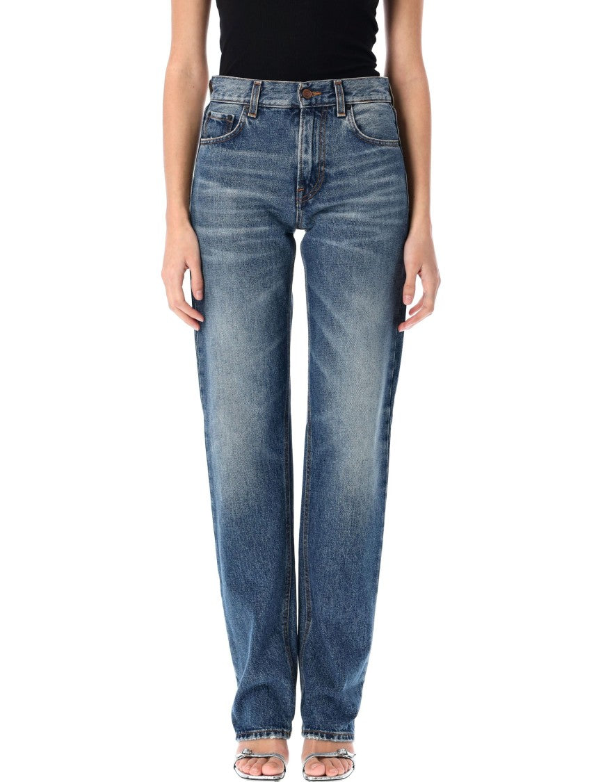 Haikure Cleo Mid Blue Denim Pant